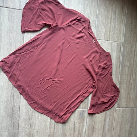 Loft Clay Flutter Sleeve Blouse | Women’s Large - Picture 3 of 5